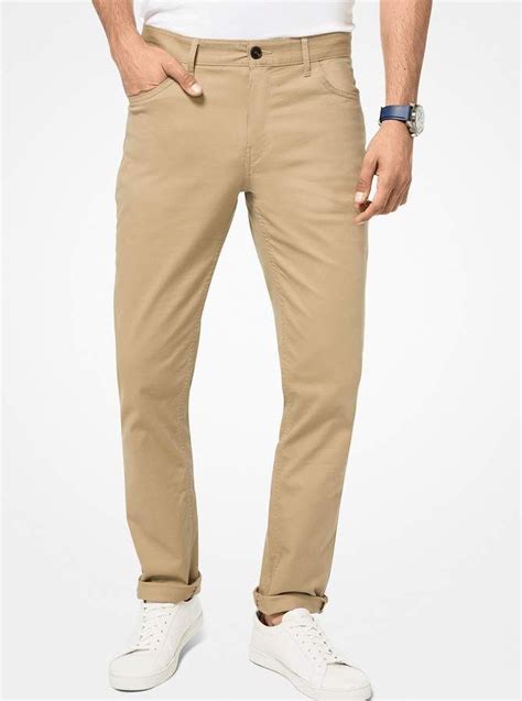 michael kors parker slim-fit khakis|men's parker slim fit pants.